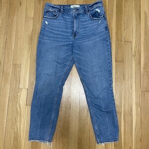 Abercrombie & Fitch Women's Distressed Blue Skinny Jeans High Rise